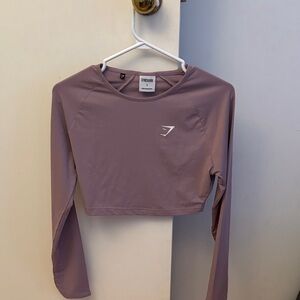 Gymshark Mauve Long Sleeve Crop Top